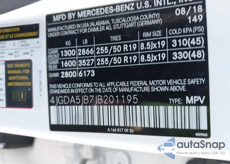 2018 Mercedes-Benz Gle 350 z USA, uszkodzony, nr VIN 4JGDA5JB7JB201195